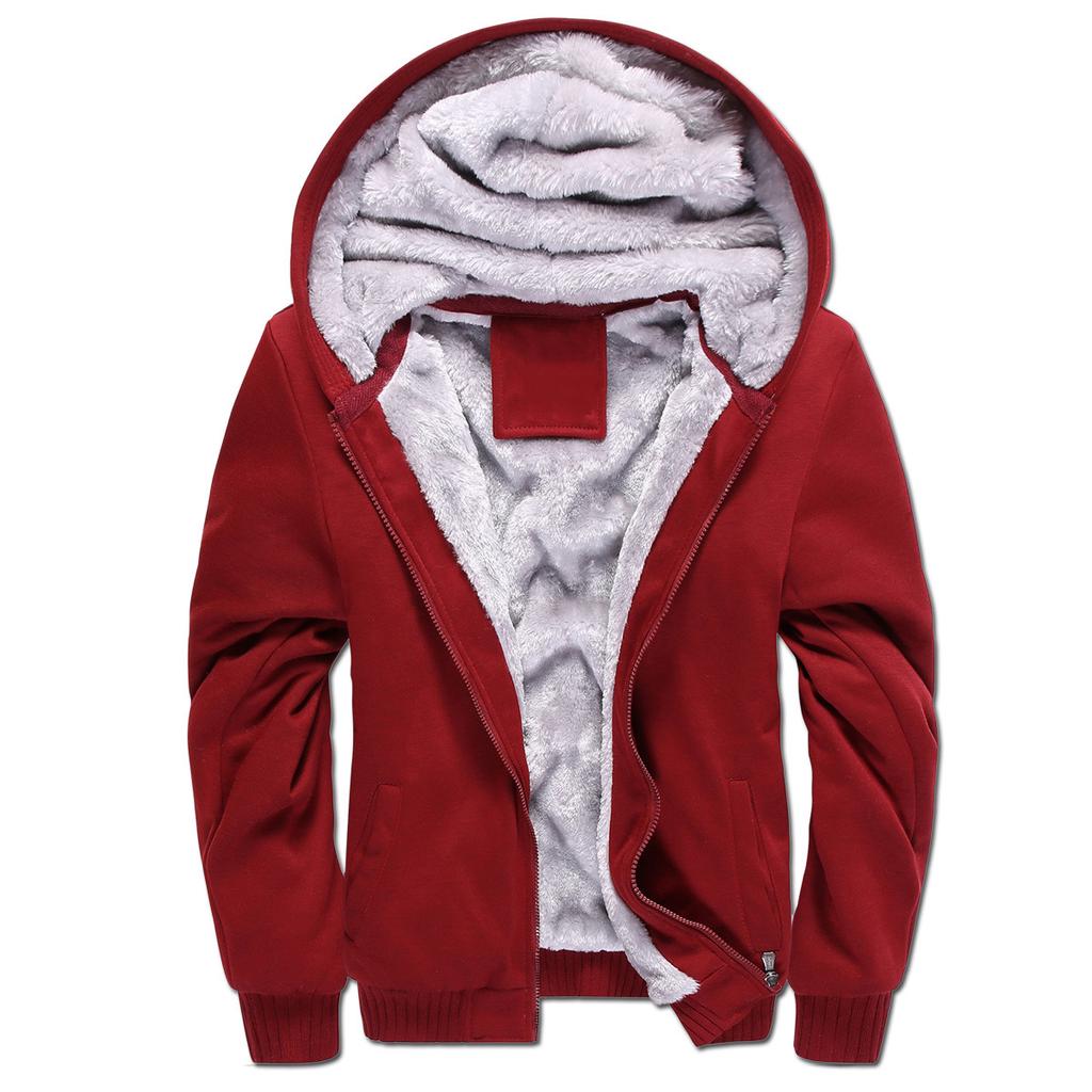 Men's Jacket Thicken Jackets Hooded Coat Winter Long Sleeve Casual Streetwear Men's Hoodies