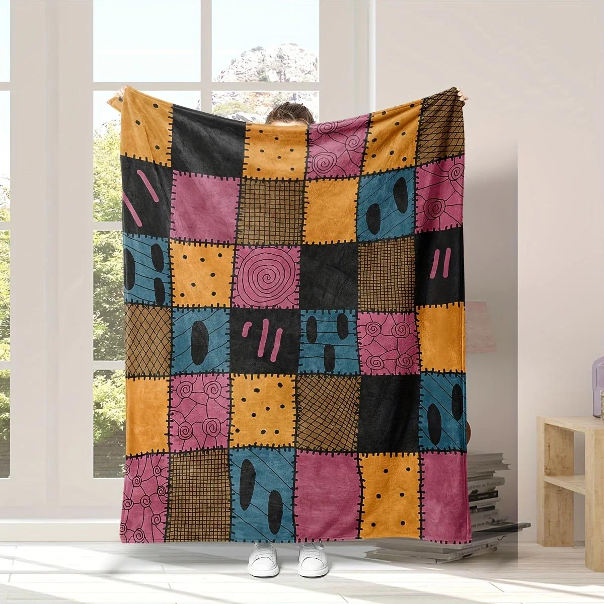 Halloween Throw Blanket  Spooky Ghosts Soft Flannel AllSeason Cozy Couch Bedspread for Party Decor  Nap 75X95CM