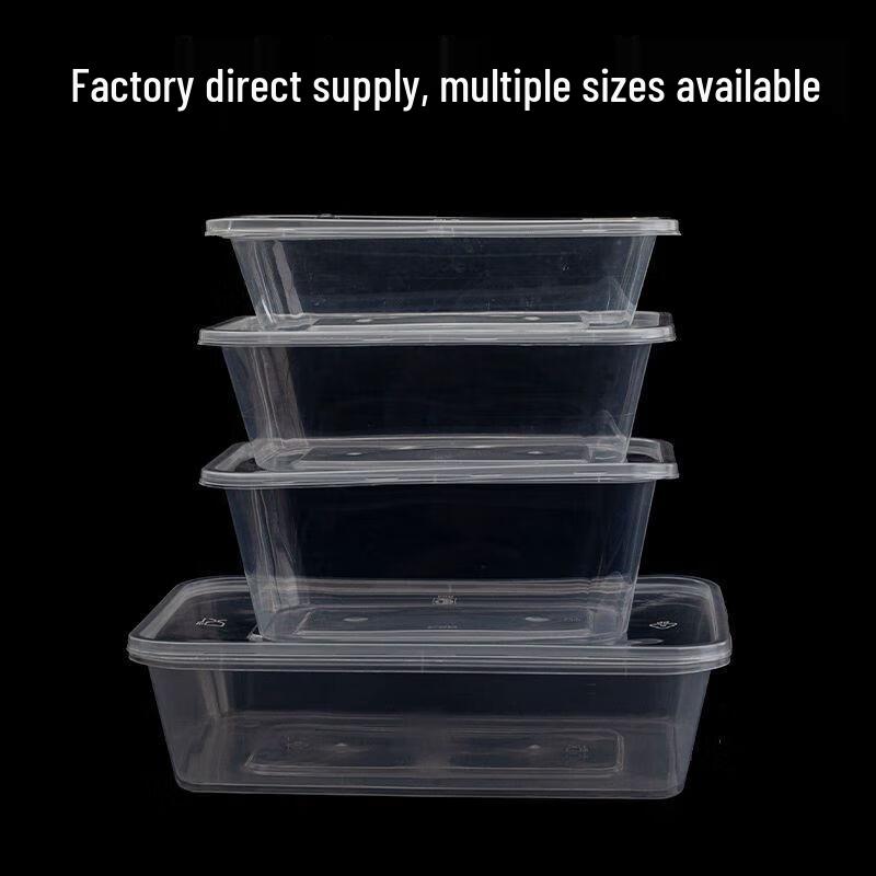 750ML Rectangular Disposable Food Containers with Lids