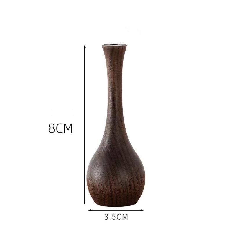 

Black Walnut Vase Aroma Diffuser,2-in-1 Solid Wood Decorative Vase for Dried Flowers&Essential Oils,Handmade Eco-Friendly