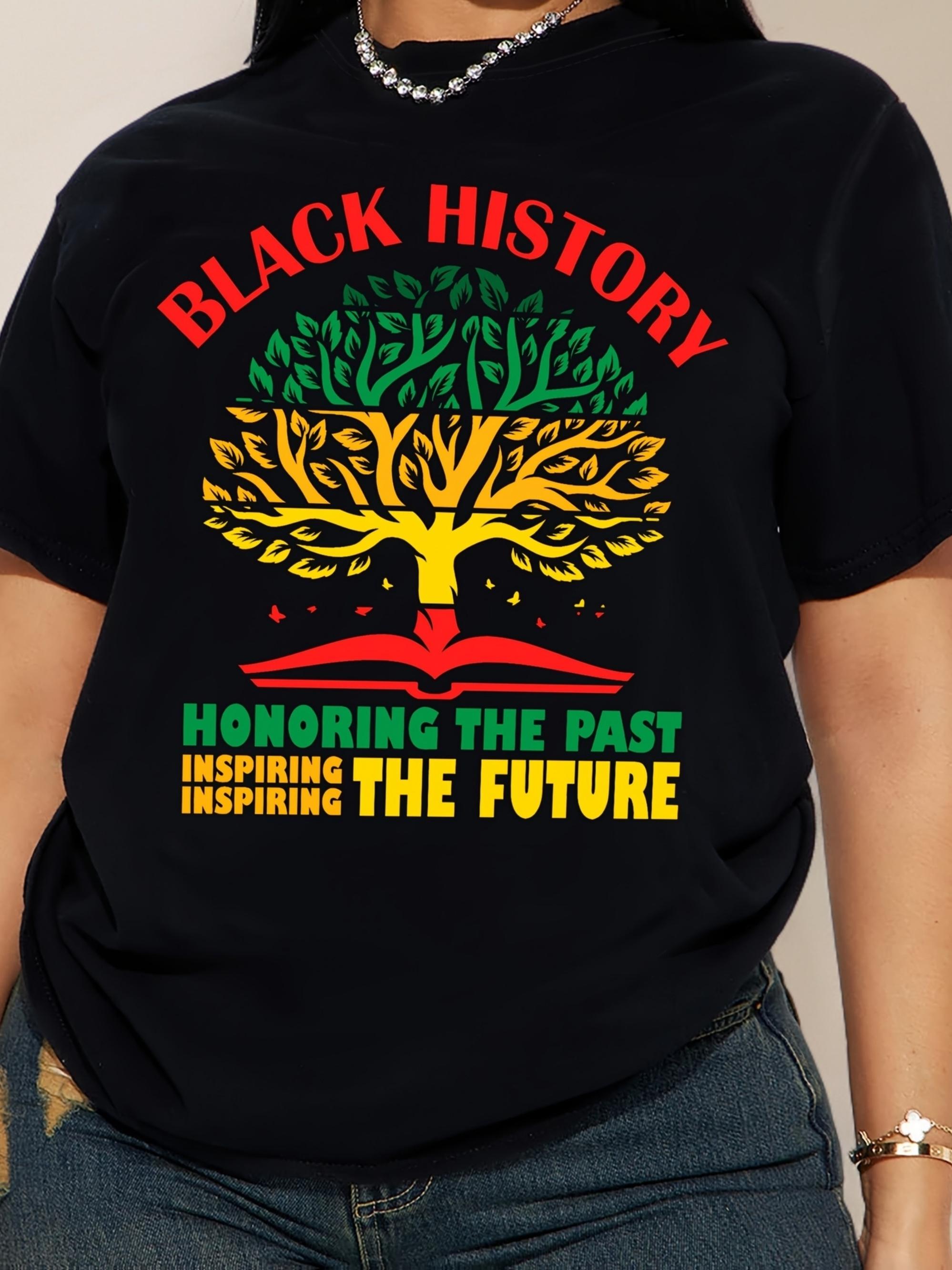 Black History Honoring Past Inspiring Future Tree T-shirt S