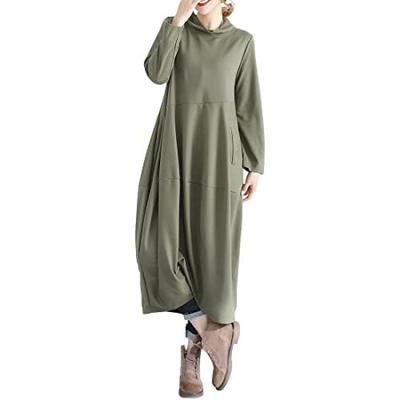 Gdnelhuonox Cocoon Polo Loose Long High Midi Wear Women's Dress, Dress, Long, Fit, Sleeves, Loungewear, Neck, Length, Winter, Fall/Winter