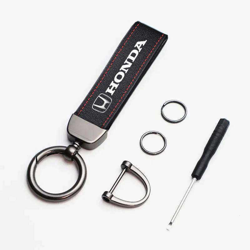 Car Tire Wheel Valve Caps Cover Suede Car Key Chain Ring Keychain For Honda Civic Fit Jazz Accord Pilot CRV Odyssey Passport HRV