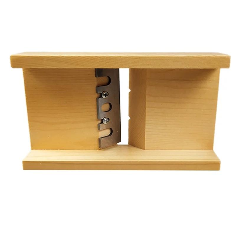1Pc Wooden Adjustable Loaf Soap Cutter Wood Box Cutting and Beveler Planer Tool for Handmade Soap Making