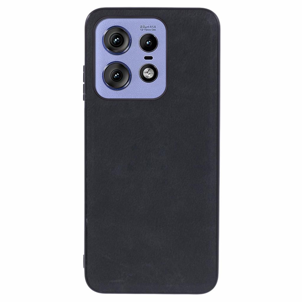 For Motorola Edge 50 Pro 5G Anti-scratch Case Retro Leather Coated PC+TPU Hybrid Phone Cover