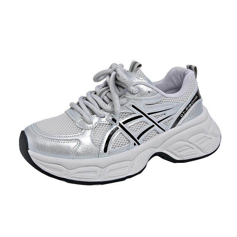 

[Customized] BN1002 Dad Shoes Women s Shoes Mesh Surface 2025 Summer New Breathable Mesh Shoes Little White Shoes Shipping 35