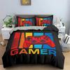 Soft Game Twin Full Queen King Bedding Set Microfiber Gamepad Controller Print Duvet Cover Set Boys Video Games Comforter Cover