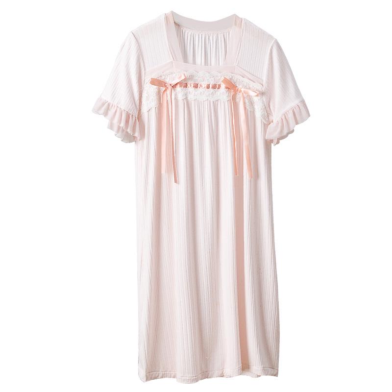 Girls' Ice Silk Princess Nightgown - Fairy Style Summer Pajamas