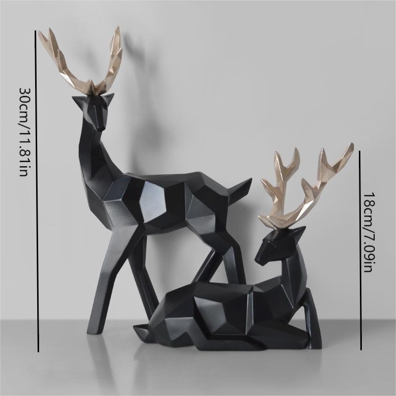 European Style Decorative Items Creative Resin Crafts  Decorative Items  Geometric Deer Ornaments Gifts  Living Room Home