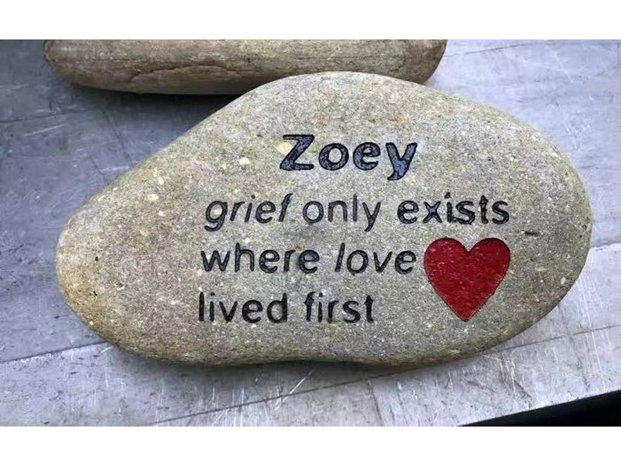 Cross-Border Pet Memorial Stone: Engraved Pebble for Dogs and Animals, Outdoor Use