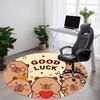 1PC Bear Luck Office Round Area Rug,  Mat Suitable ForOffice, Under Office Chairs Bedroom Living Room Home Decor, Room Deco