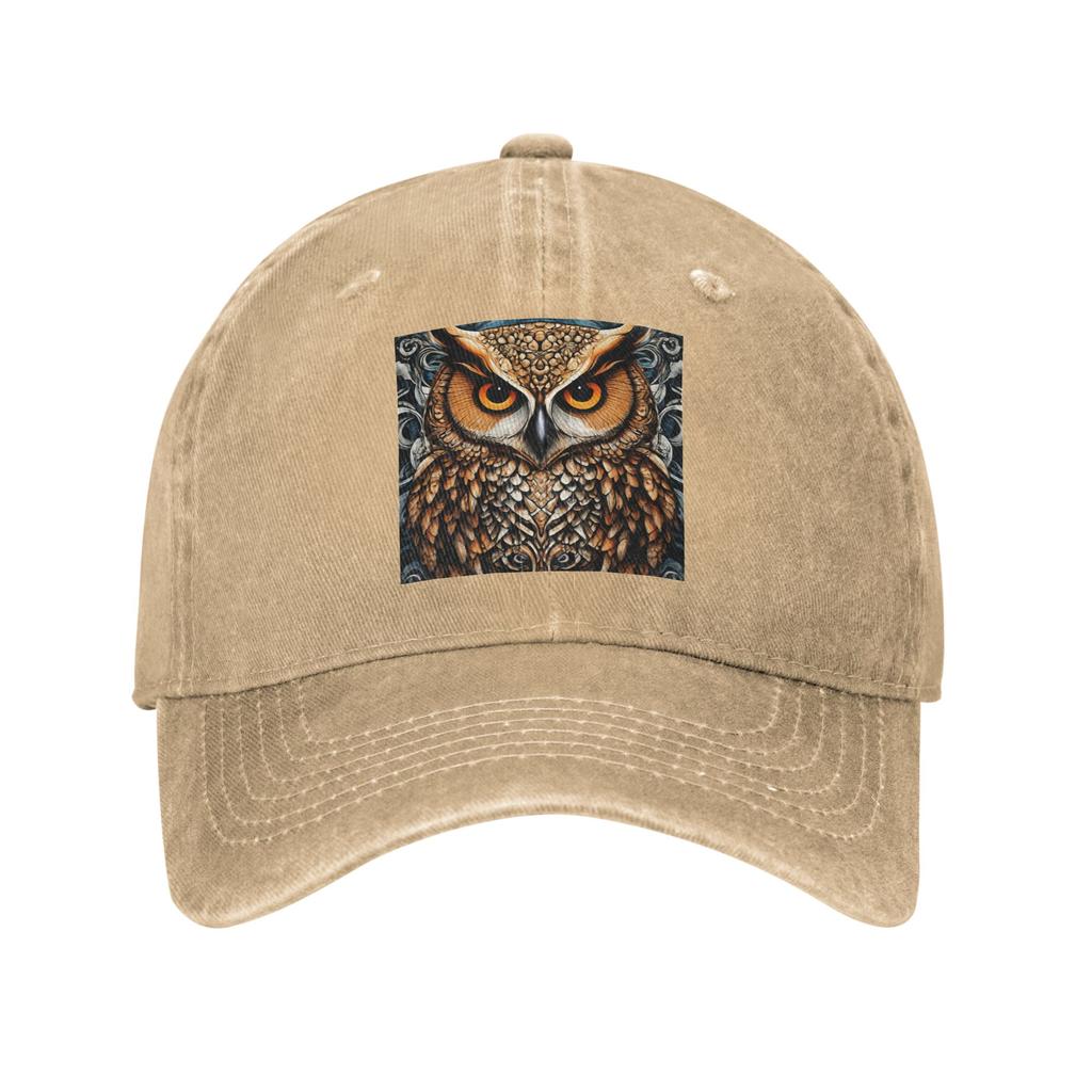 Eulen-Glauben Druck Denim Stoff Kappe Lässige Baseballkappen Verstellbarer Hut Sommer Unisex Baseballkappen