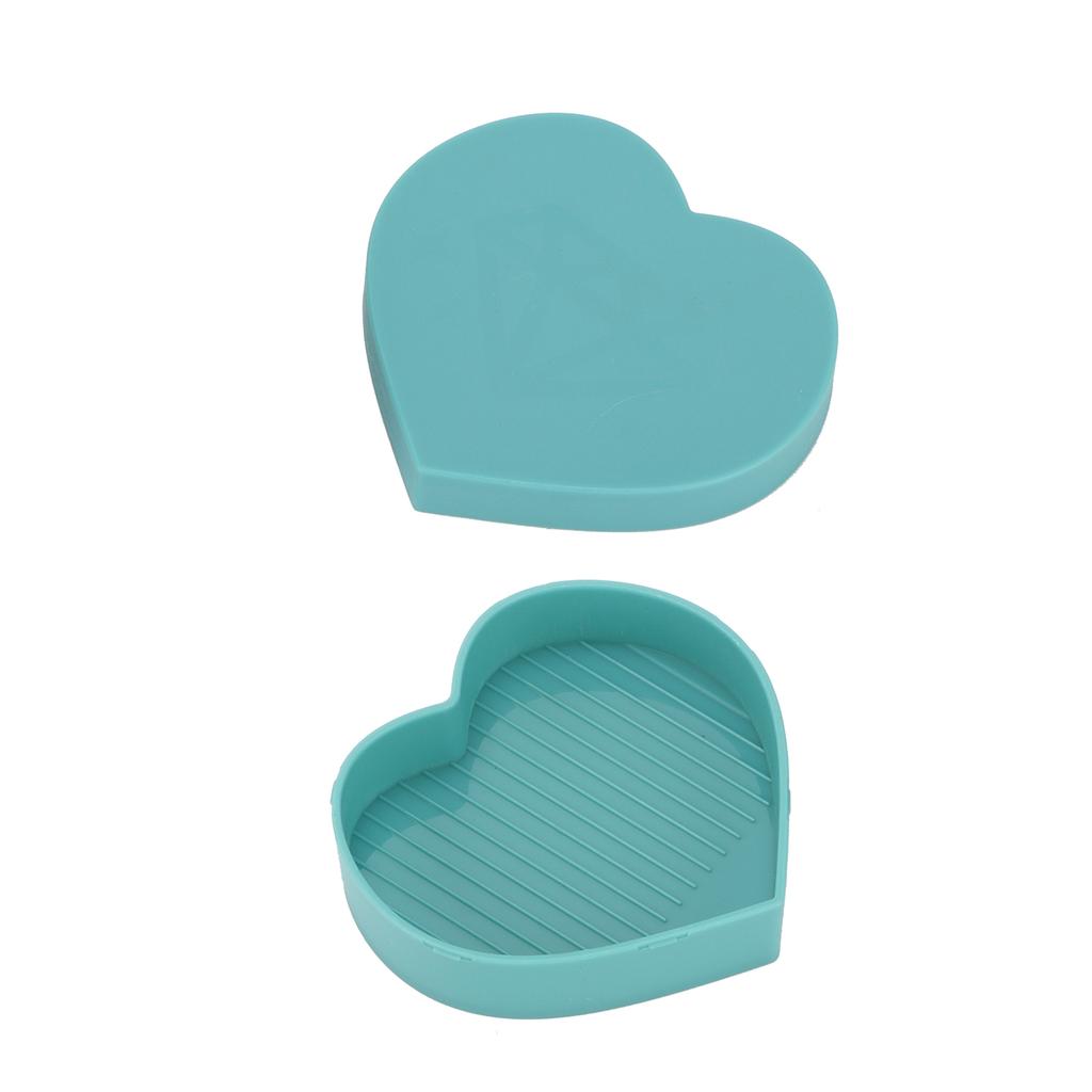 Rhinestone Painting Trays New Love Heart Shape DIY Multifunctional Crystal Screening Storage Tool SetBlue Number 2