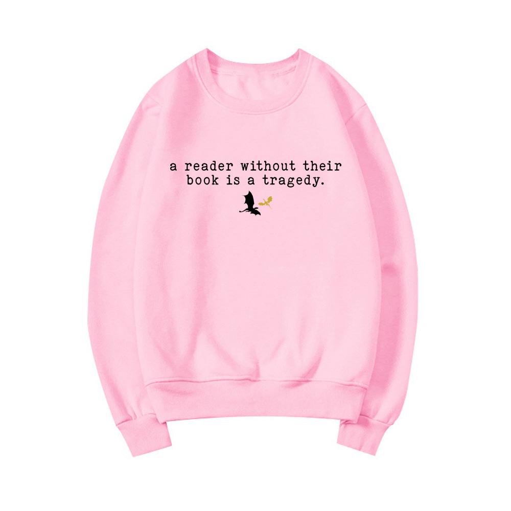 Mikina Čtenář bez jejich knihy Mikina s drakem Fourth Wing Mikiny Unisex Pulovr s kulatým výstřihem a dlouhým rukávem Dárek pro milovníky knih