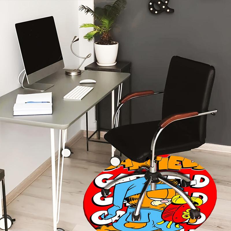 

1pc Garfield Round carpet, Made of Polyester,Perfect for Decorating Office Chairs, Living Rooms,fplt120 80cm by 80cm
