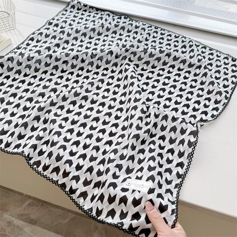 Square Scarf Women High Quality Bandana Female Headkerchief cotton linen Feeling Neckerchief Hijab Shawl Warps Summer Scarves