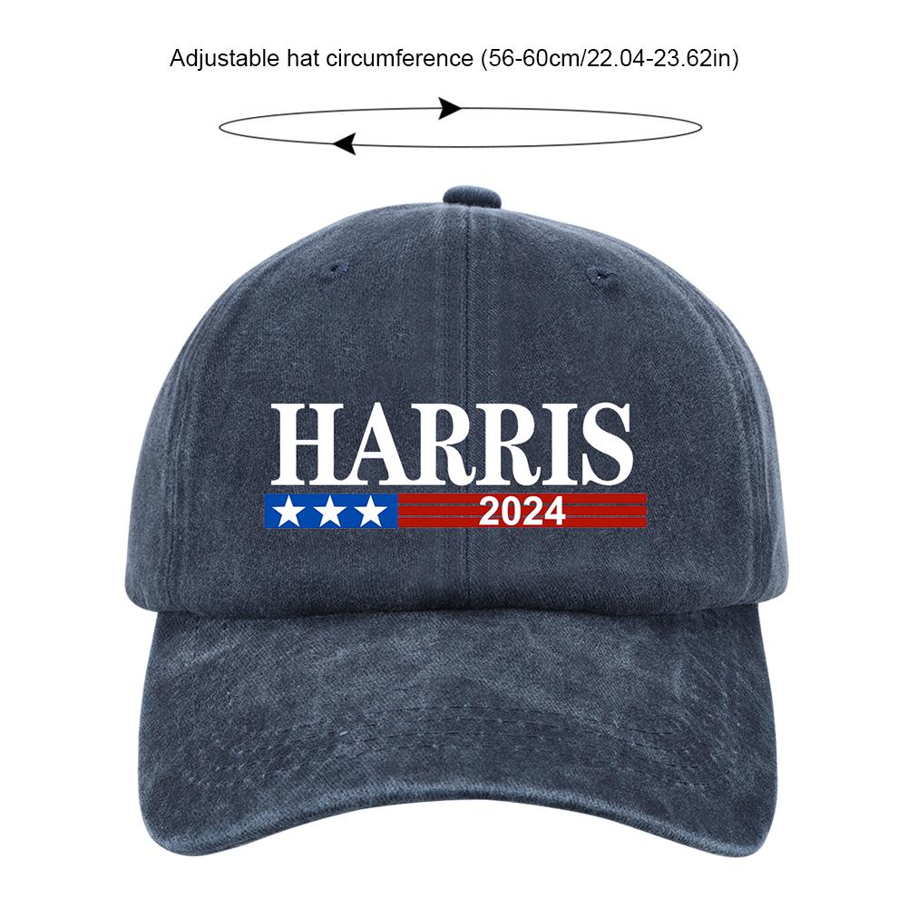 Kamala Harris Tim Walz Waltz Unisex Baseball Cap President Election Distressed Washed Hats Vintage All Seasons Travel Sun Cap