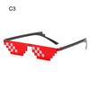 Pixel Mosaic Sunglasses Birthday/Party Cosplay Gamer Robot Sunglasses Fashion Retro Sunglasses For Men & Women Favors Gift