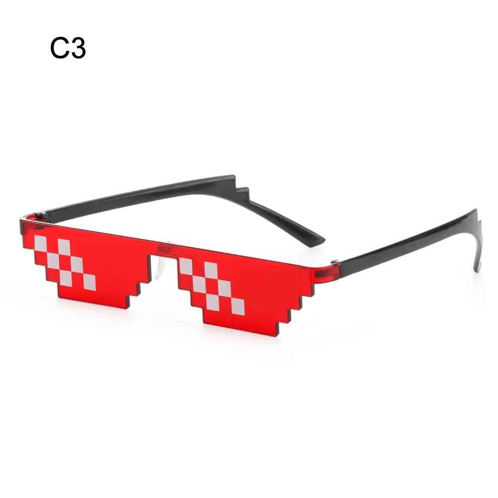 Pixel Mosaic Sunglasses Birthday/Party Cosplay Gamer Robot Sunglasses Fashion Retro Sunglasses For Men & Women Favors Gift