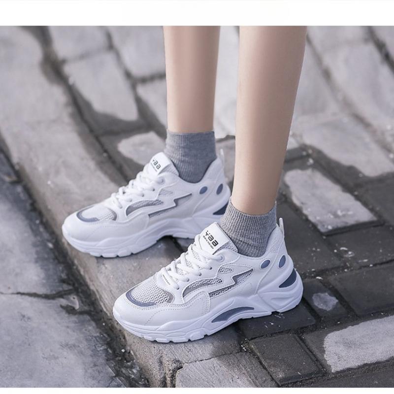 Mode Sneaker Damen Vulkanisierte Schuhe 2025Neu Weiblich Schwarz Weiß Plateau-Sneaker Dicke Sohle Lässige Damenschuhe