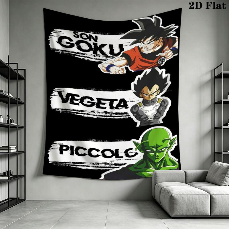 Dragon Ball Wall Tapestry Aesthetic Wall Hanging Printed Fabric Blanket Decorative Tapestries For Bedroom Living Room Home Decor