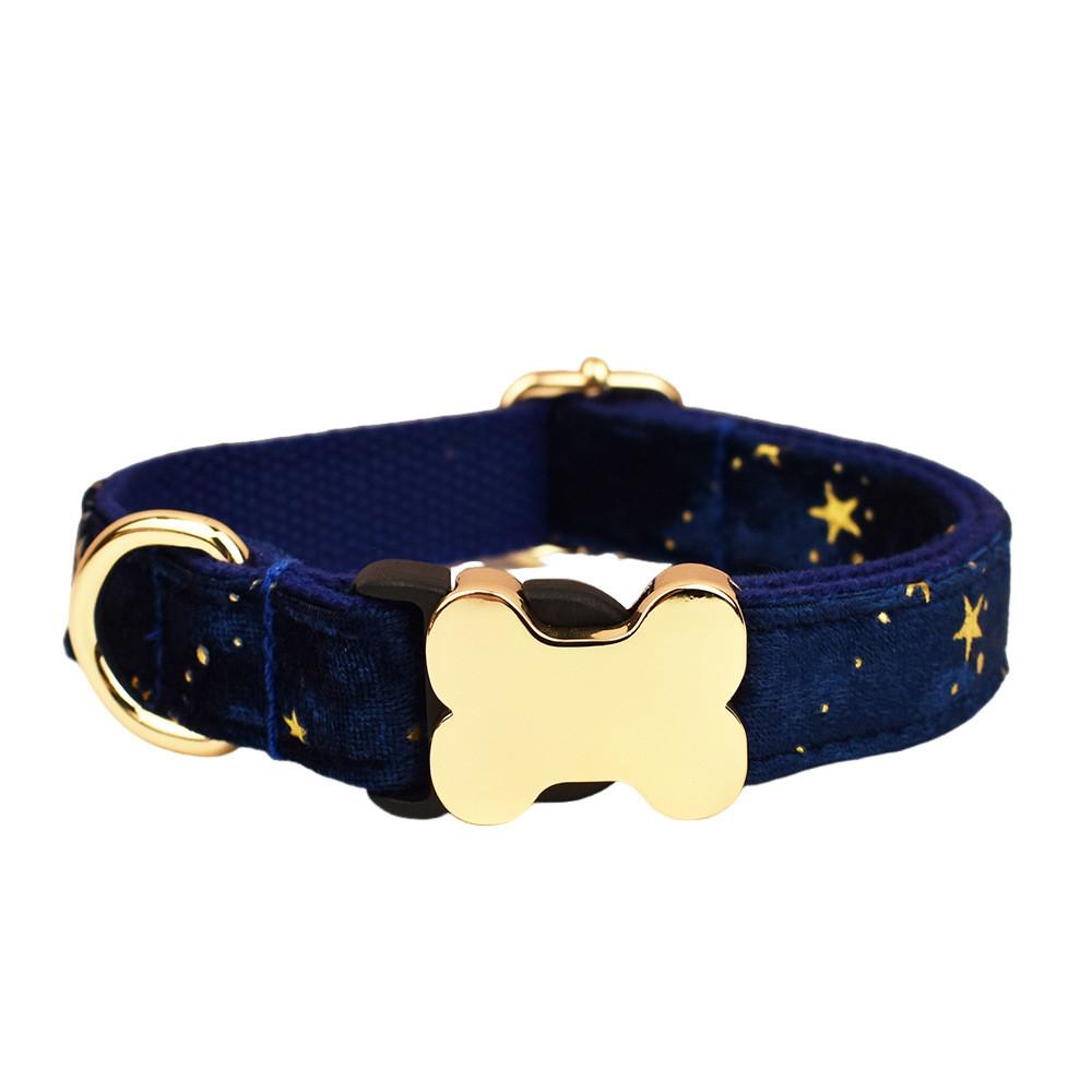 Hundehalsband mit Aufdruck und Knochen-Dekoration für kleine, mittlere und große Haustiere