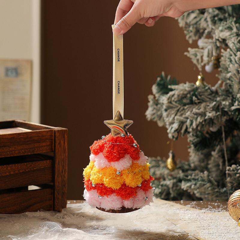 1PC Pendant Atmosphere Handmade Scene Car Hanging Artwork Christmas Tree Ornament Decoration Environment Protection Pipe Cleaner