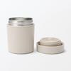 MUJI Insulated Soup Gray 84334597 Wide-Mouth, Easy-to-Wash Jar, 300mL, Beige,