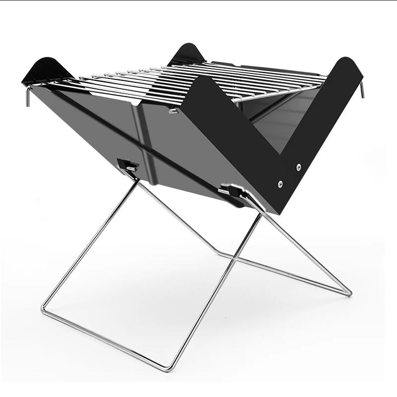 TG71416 Folding tourist grill, portable round charcoal grill, mini grill grate