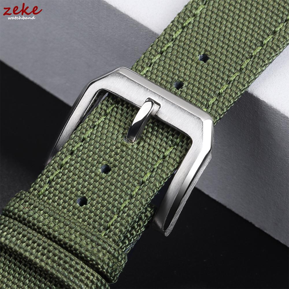 Nylon Canvas Watch Strap 20mm 21mm 22mm Band for IWC Pilot Waterproof Sports Watchband Cowhide Wrist Belt Men's Women's Bracelet