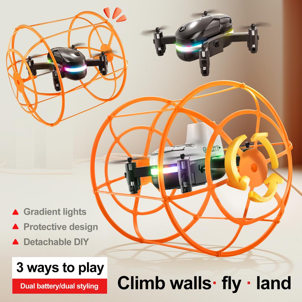 New S166 Mini Drone With Light Climb Wall Toy Remote Control Helicopter Rc Plane Dron Quadcopter RC Toys Boys Gift For Kids