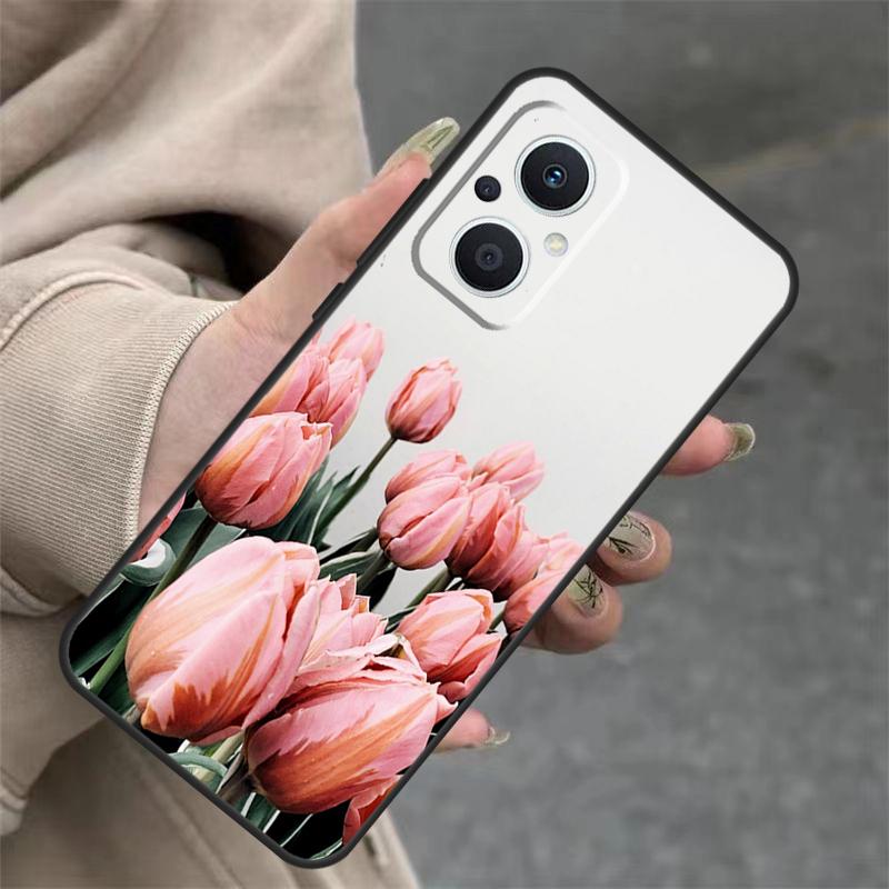 Tulips Flower Case For OPPO Reno 14 12 11 10 13 Pro 14F 13F 12F 11F 8 7 Lite OPPO Find X9 X8 X6 Pro Cover