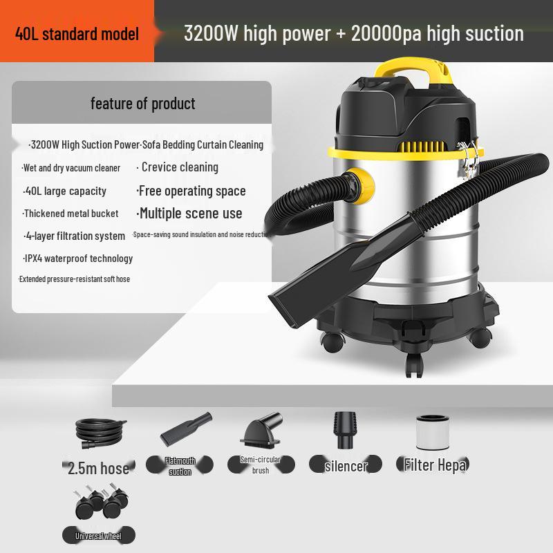 High-Suction Vacuum Cleaner for Home, Grout, and Car Cleaning