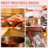 6Pcs Food Bag Opener with Stainless Steel Blade Quick Cut Food Packet Pouch Cutter Squeezer with Suction Cup and Hanging Chain