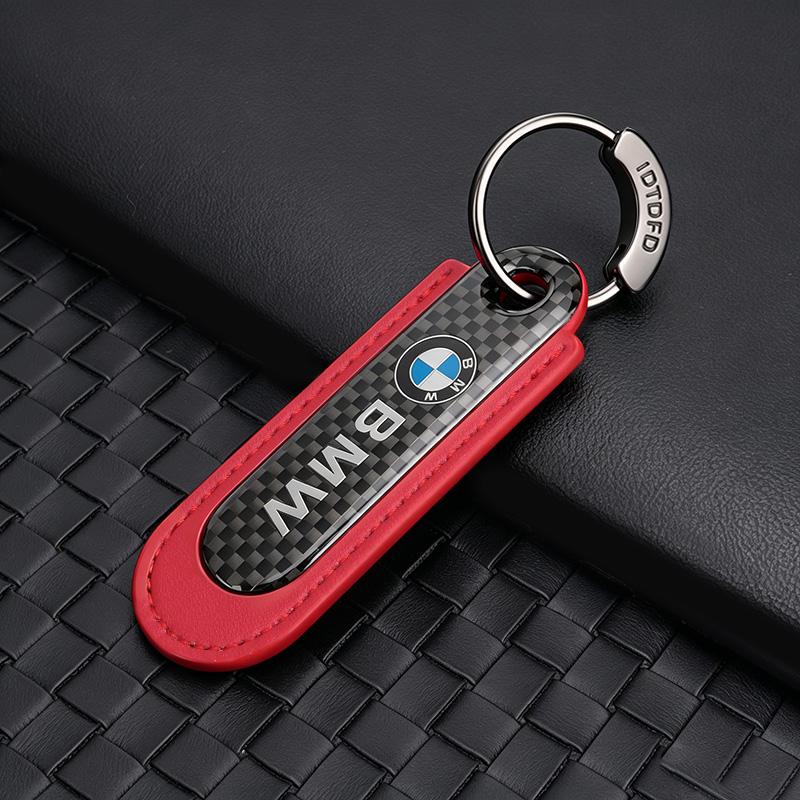 1Pcs Metal/Leather Keychain Hand-Woven Key Rope Key Ring Auto Emblem Accessories For BMW E90 E87 F30 E60 F01 F02 G20 X1 X3 X4 X5 rvsh75