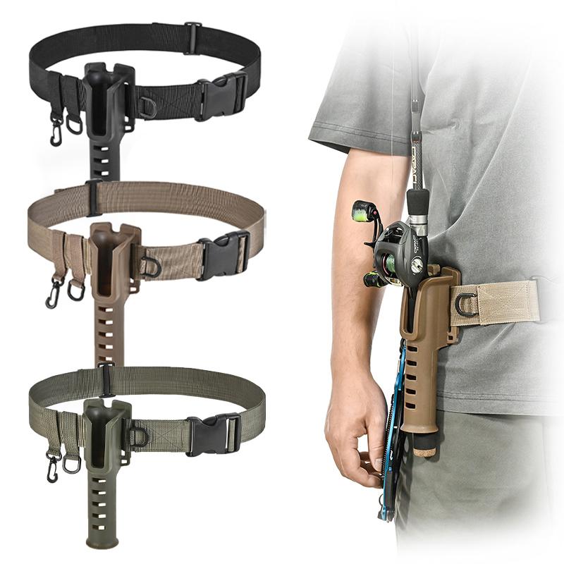 Portable Belt Rod Holder Fishing Gear Tackles Accessories Adjustable Waist Fishing Rod Holder Fishing Rod Pole Inserter
