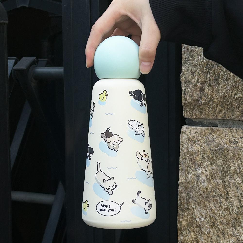 350Ml Stainless Steel 316 Thermos Cup Creative Cute Student Children Portable Outdoor Sports Water Cup