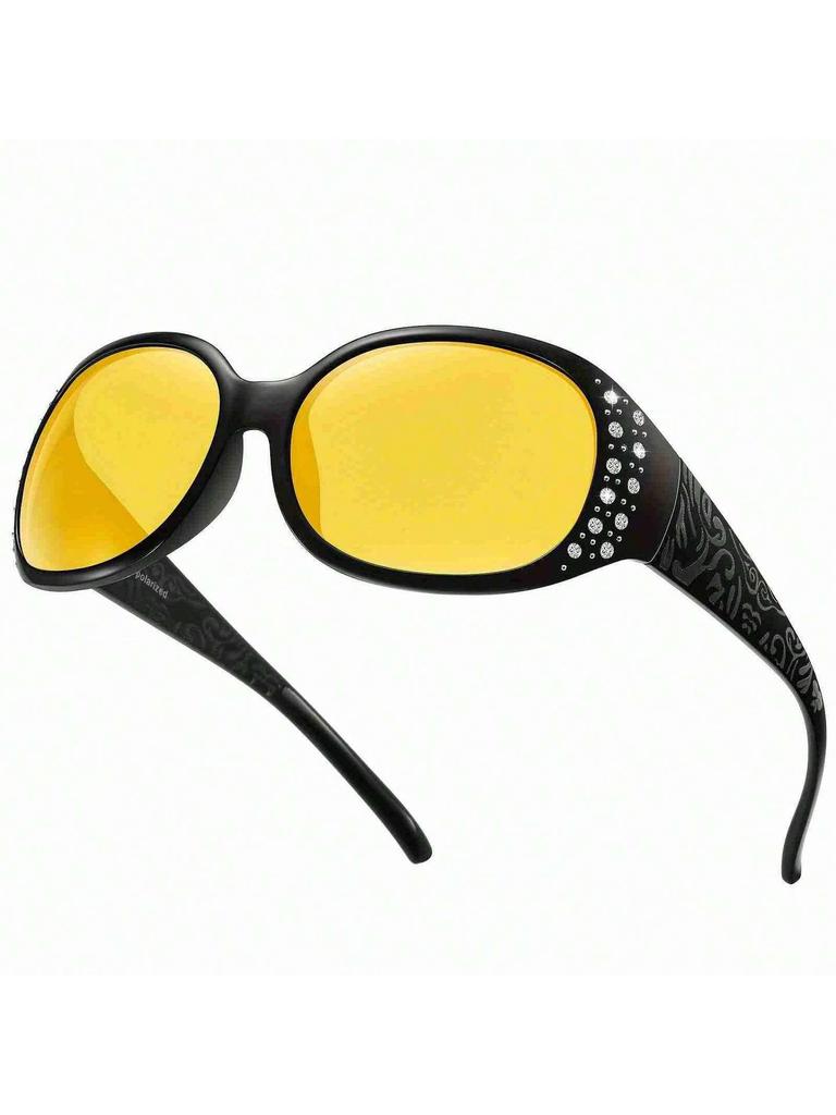Sunglasses women's high-end sense European and American fashion polarized sunglasses hot-selling retro trend diamond-encrusted women's glasses