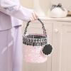 Decorative Gift Storage Halloween Pumpkin Ghost Treat Tote, Cute Lace Handle Candy Basket for Portable Container Kids, Spooky Bag Trick or Treat,