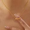 Mother's Day gift ins wind mama letter necklace female, light luxury stainless steel gold-plated non-fading collarbone chain