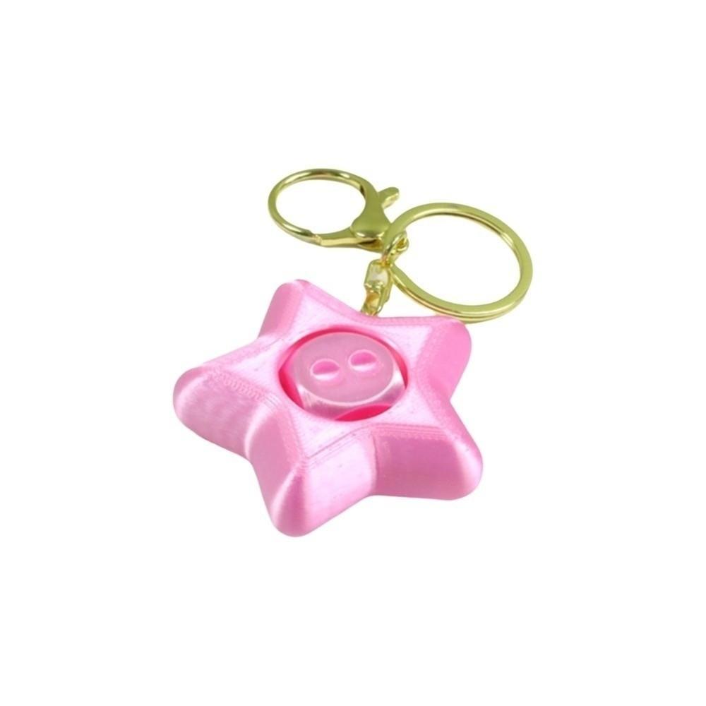 

3D-печатные реквизит для вечеринки, игра, PLA, забавная игрушка-антистресс, креативные вращающиеся кубики, подвеска-звезда, брелок для сумки розовый