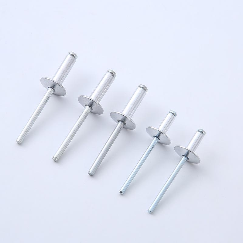 Aluminum Iron M4 Big Head Open End Rivet with Flat Round Head and Large Flange