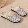 Shoes Women's Shoes Versatile Summer New Striped Baotou Half-drag Sandals Women's Pedal Fashion Outer Slippers