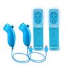 A Pair Remote Controller with Nunchuck Controller for Wii Games Control for Wii Console Wireless Gamepad with Motion Plus