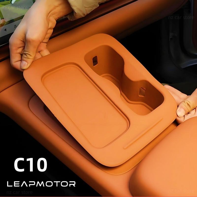 For LEAPMOTOR C10 2026 2025 2024 Wireless Charging Protection Pad Cup Holder Organizer Accessories