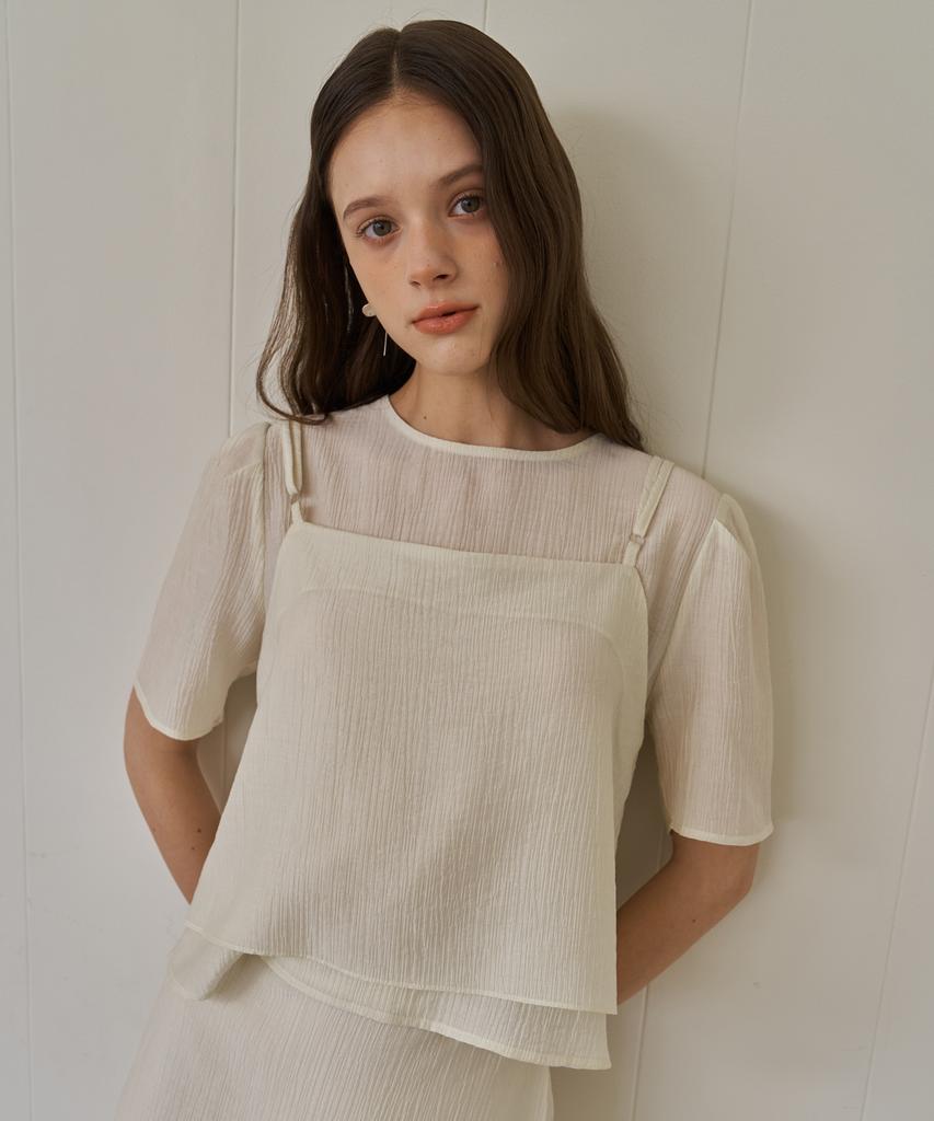 Peullobeu Sheer Set Up Blouse_Ye