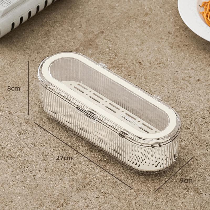 Household Dustproof Chopstick Box With Lid Kitchen And Restaurant Spoon Fork Cutlery Storage Box Light Luxury Transparent
