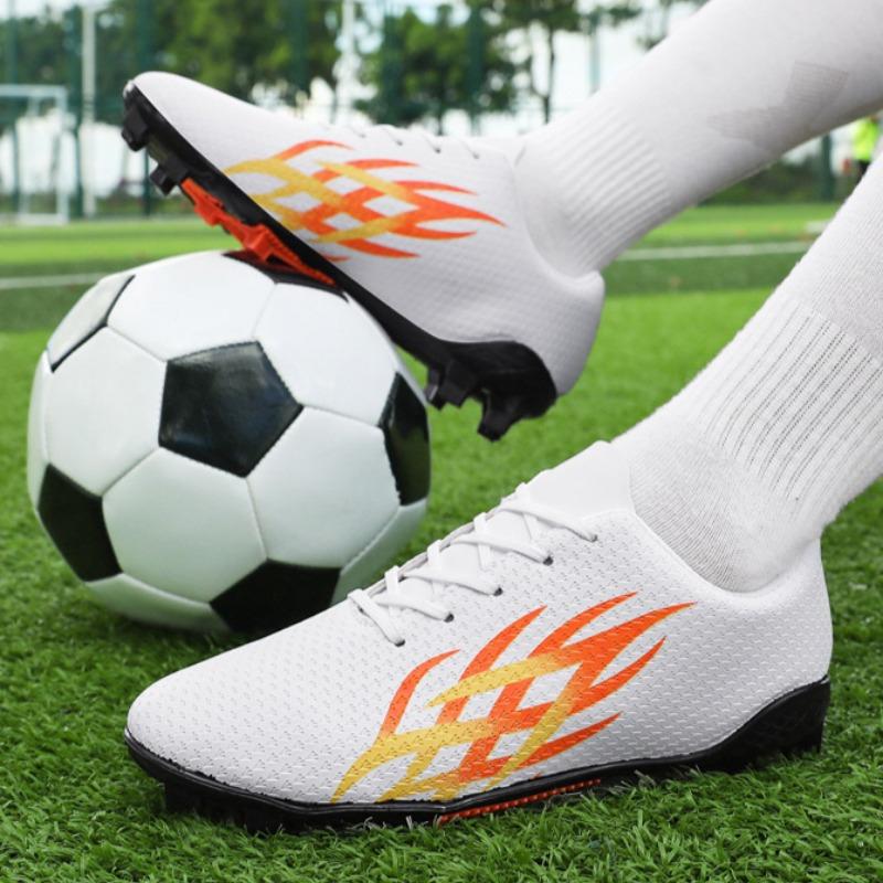 Модные профессиональные мужские футбольные тренировочные кроссовки Легкие дышащие кожаные шипованные бутсы Уличные нескользящие кроссовки для зала для бега Большой размер 45