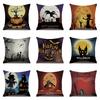 Halloween Linen Pillow Cover Printed Pillow Cover