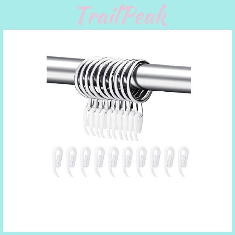 Curtain Metal Drapery Hanging Rings With Plastic Hooks For Curtains Rods And